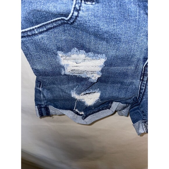 Pacsun Distressed Shorts Women’s Size Waist 26 Blue Jeans Zip Fly Pockets - Picture 6 of 12